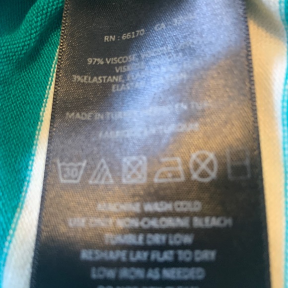 Anthropologie teal and white stripe knit top - Picture 4 of 4